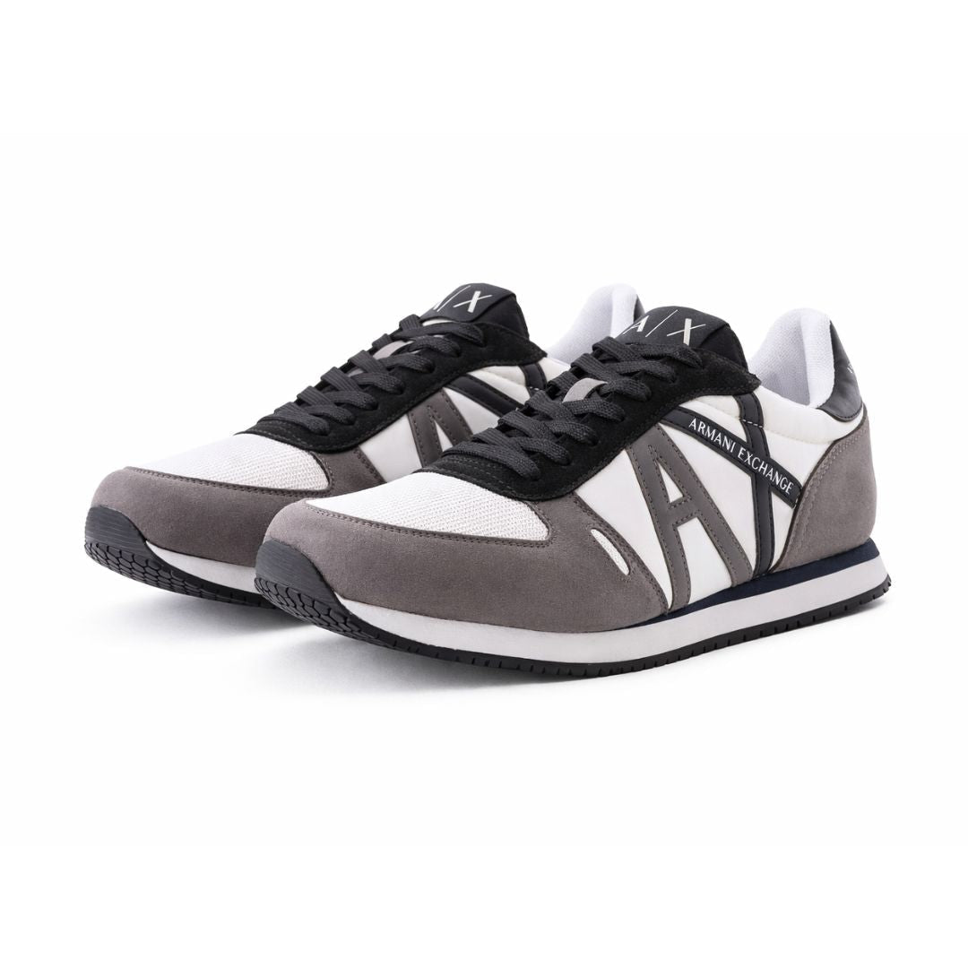 ARMANI EXCHANGE Logo Lace-Up XUX017 Sneakers - BLKGRY