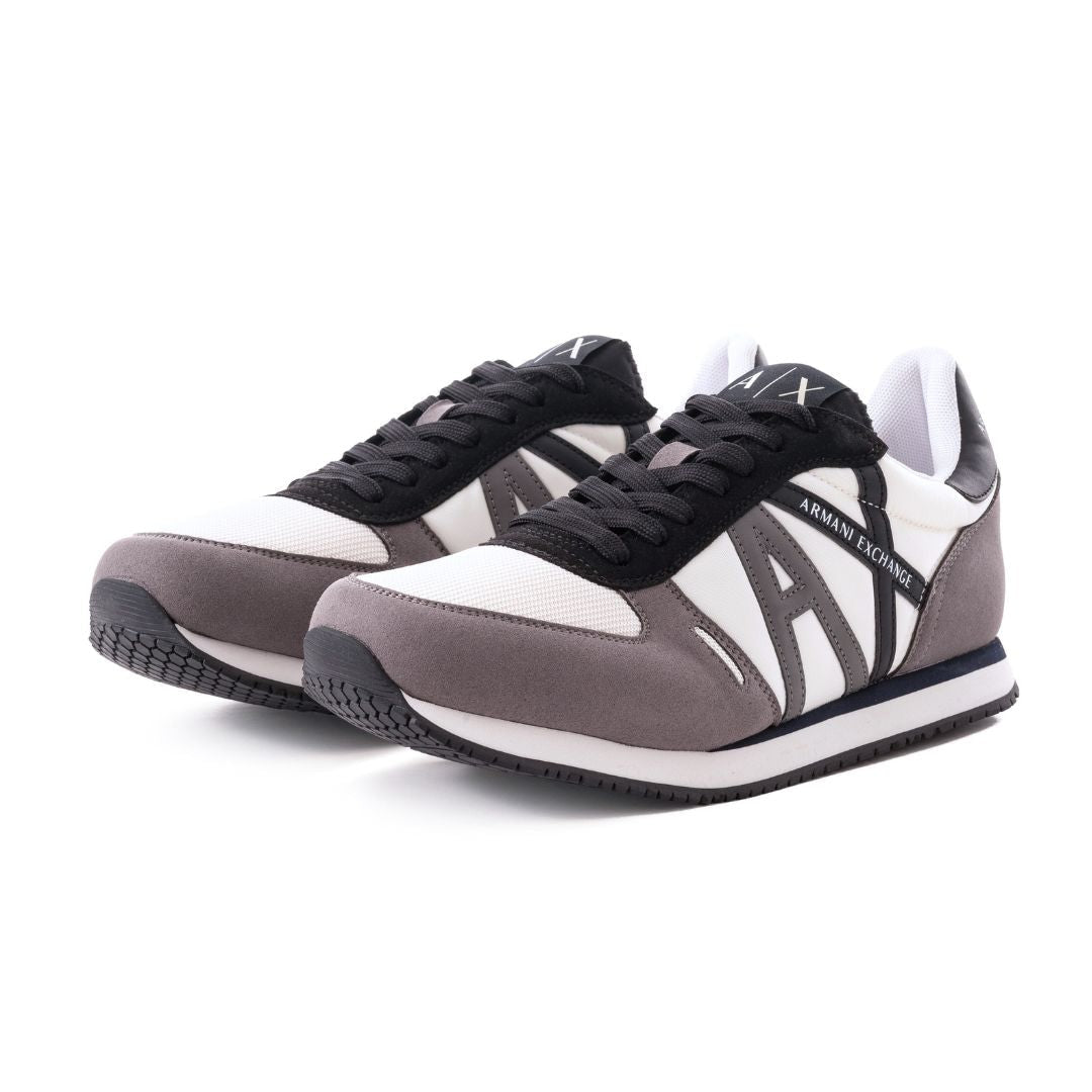 ARMANI EXCHANGE Logo Lace-Up XUX017 Sneakers - BLKGRY