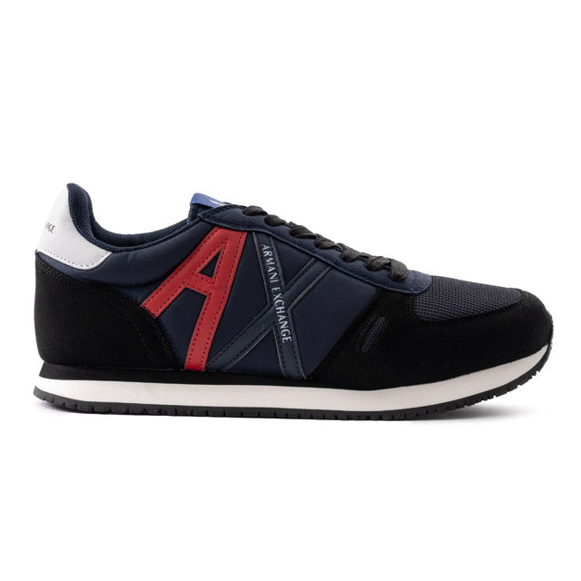 ARMANI EXCHANGE Logo Lace-Up XUX017 Sneakers - BLKNVY - Black/ Navy/ White / 40