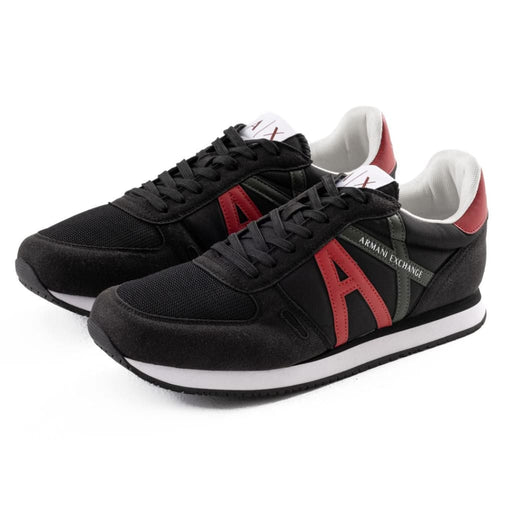 ARMANI EXCHANGE Logo Lace - Up XUX017 Sneakers - BLKRED Shoes