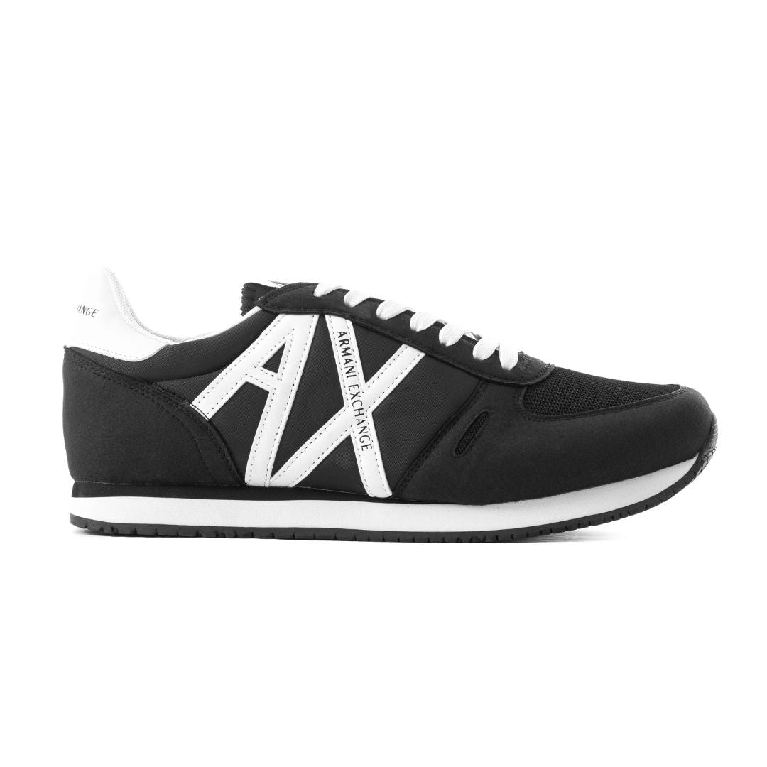ARMANI EXCHANGE Logo Lace-Up XUX017 Sneakers - BLKWHT - Black/ Black/ White / 41