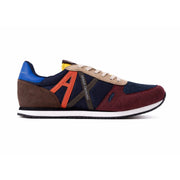 ARMANI EXCHANGE Logo Lace-Up XUX017 Sneakers - BRNORG - Brown/ Orange / 41