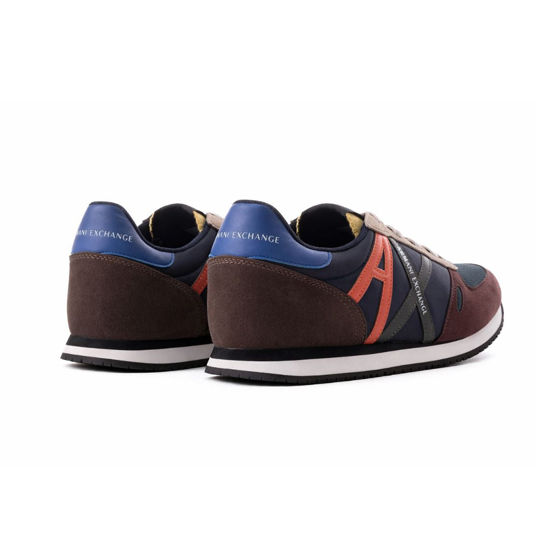 ARMANI EXCHANGE Logo Lace-Up XUX017 Sneakers - BRNORG