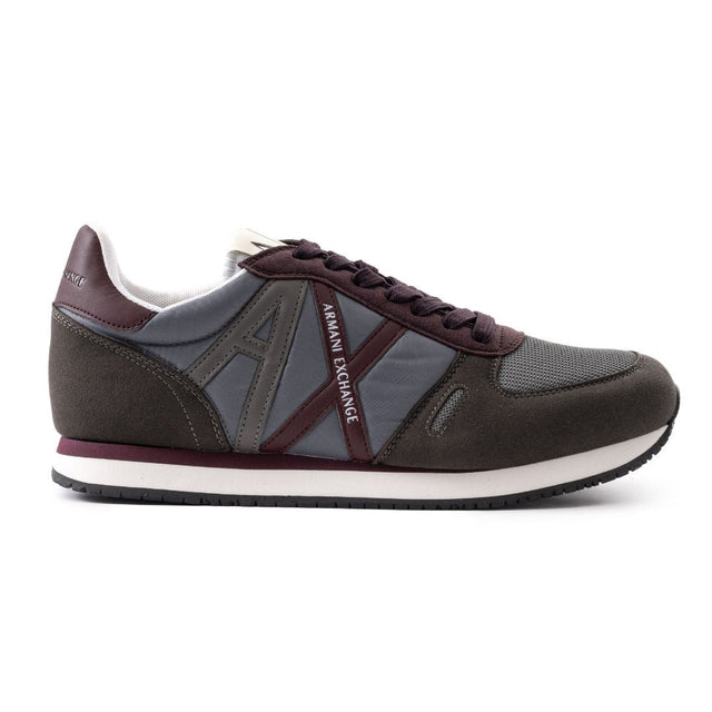 ARMANI EXCHANGE Logo Lace-Up XUX017 Sneakers - COFMRN - Coffe/ Maroon / 41