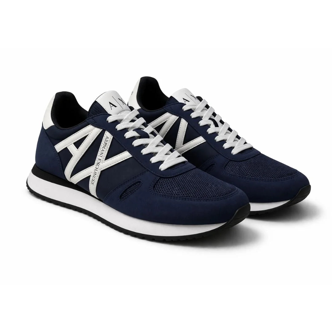 ARMANI EXCHANGE Logo Lace-Up XUX017 Sneakers - DRKNVY - Dark Navy / 39