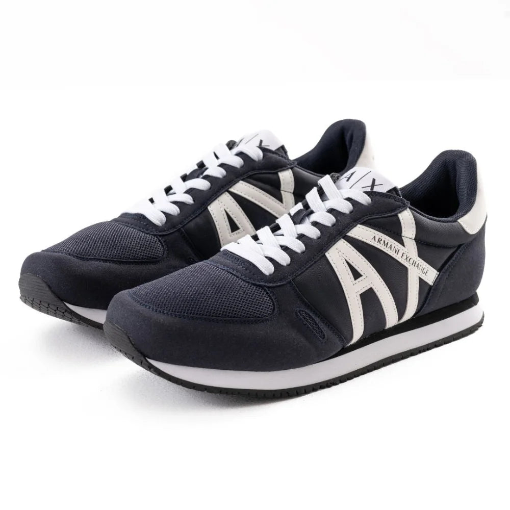 ARMANI EXCHANGE Logo Lace - Up XUX017 Sneakers - DRKNVY Shoes