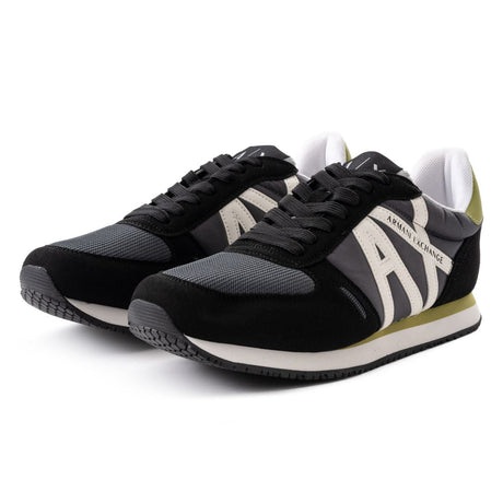 ARMANI EXCHANGE Logo Lace-Up XUX017 Sneakers - GRYGRN