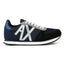 ARMANI EXCHANGE Logo Lace-Up XUX017 Sneakers - NVYBLK - Navy/ Black/ Blue / 40