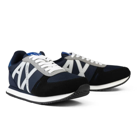 ARMANI EXCHANGE Logo Lace-Up XUX017 Sneakers - NVYBLK