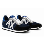 ARMANI EXCHANGE Logo Lace-Up XUX017 Sneakers - NVYBLK