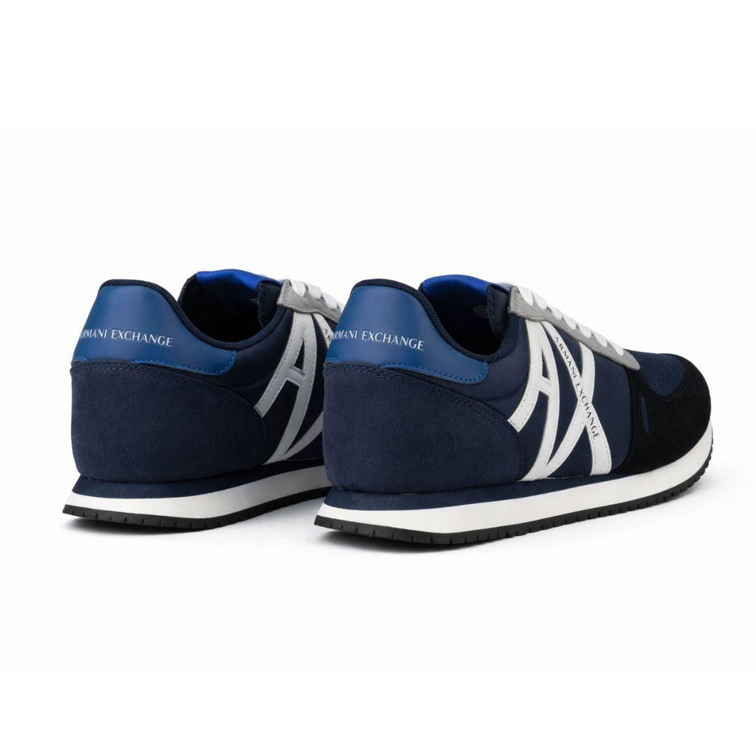 ARMANI EXCHANGE Logo Lace-Up XUX017 Sneakers - NVYBLK