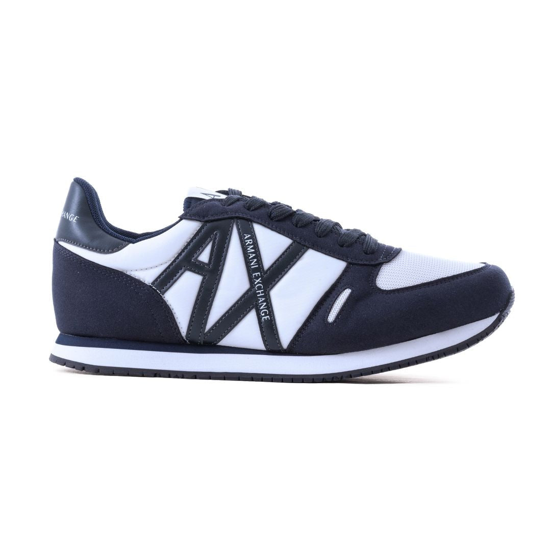 ARMANI EXCHANGE Logo Lace-Up XUX017 Sneakers - NVYWHT - Navy/ White / 41