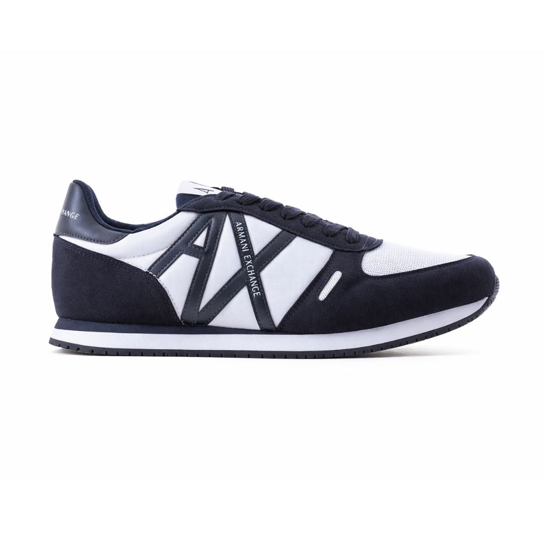 ARMANI EXCHANGE Logo Lace-Up XUX017 Sneakers - NVYWHT - Navy/ White / 41