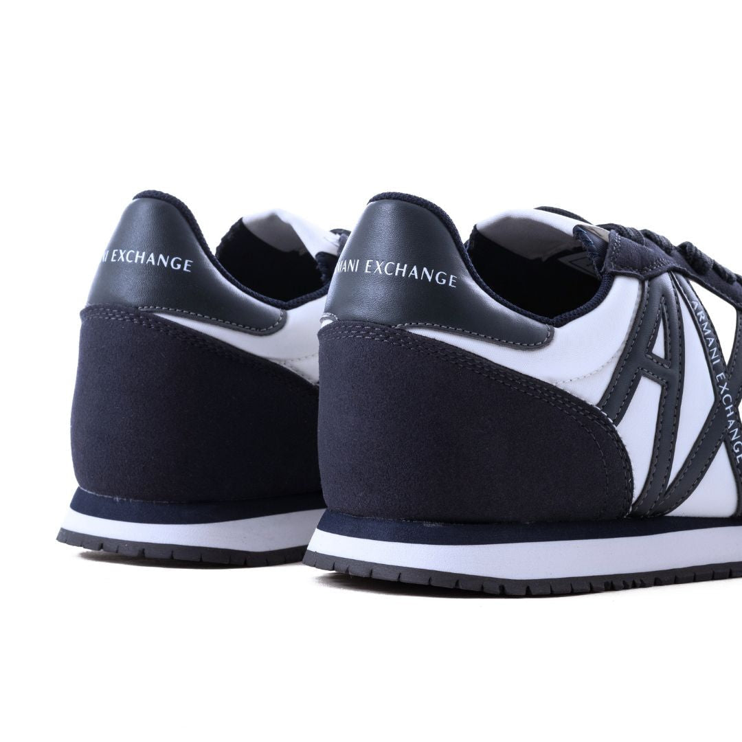 ARMANI EXCHANGE Logo Lace-Up XUX017 Sneakers - NVYWHT