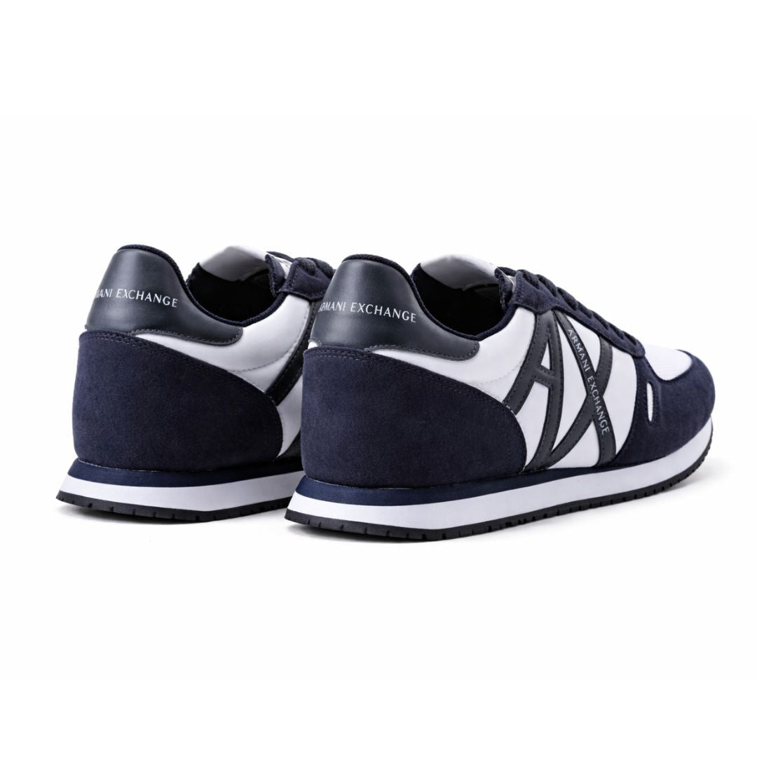 ARMANI EXCHANGE Logo Lace-Up XUX017 Sneakers - NVYWHT