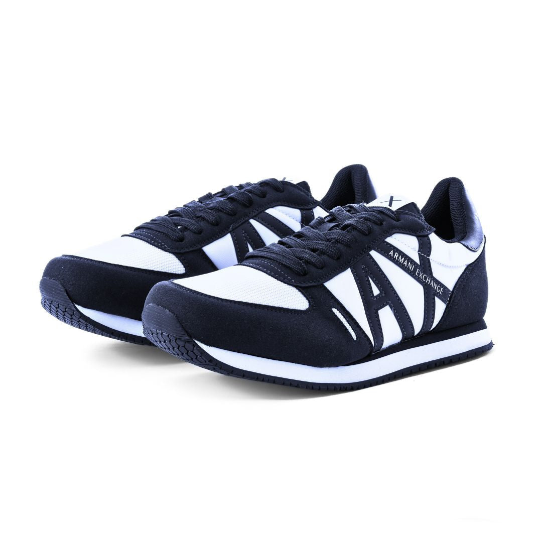 ARMANI EXCHANGE Logo Lace-Up XUX017 Sneakers - NVYWHT