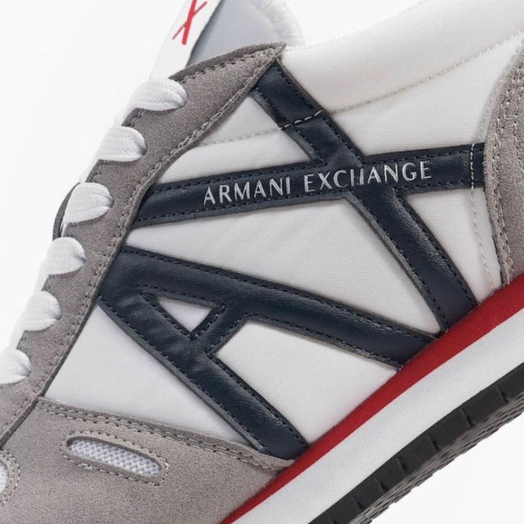 ARMANI EXCHANGE Logo Lace-Up XUX017 Sneakers - WHTGRY - Shoes