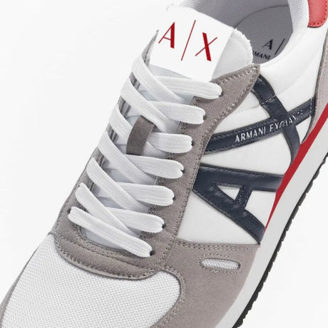 ARMANI EXCHANGE Logo Lace-Up XUX017 Sneakers - WHTGRY - Shoes