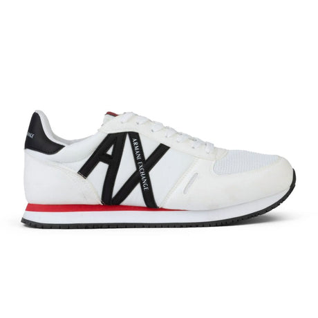 ARMANI EXCHANGE Logo Lace-Up XUX017 Sneakers - WHTHT - White/ White/ Red / 41