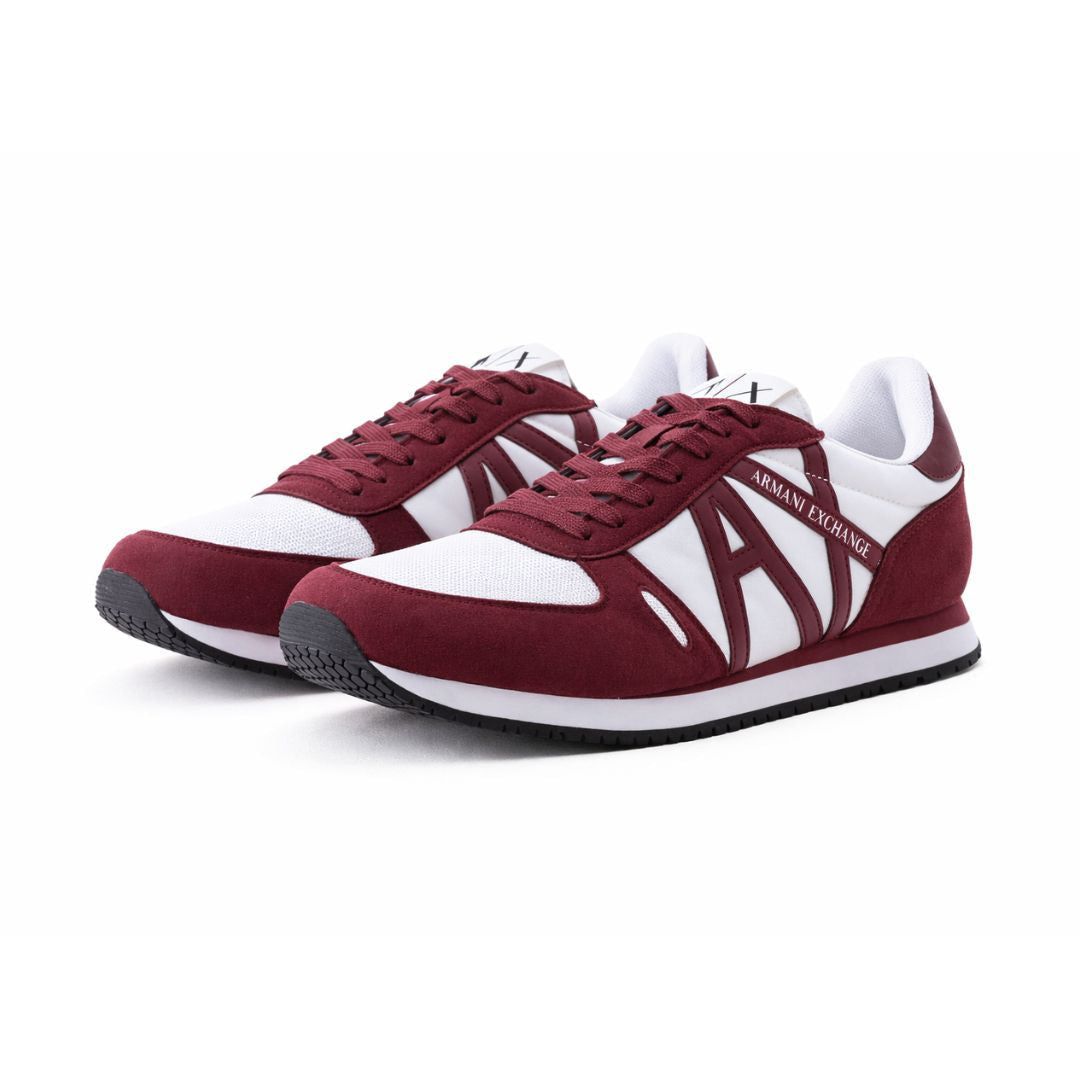 ARMANI EXCHANGE Logo Lace-Up XUX017 Sneakers - WHTMRN