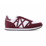 ARMANI EXCHANGE Logo Lace-Up XUX017 Sneakers - WHTMRN - White/ Maroon / 41
