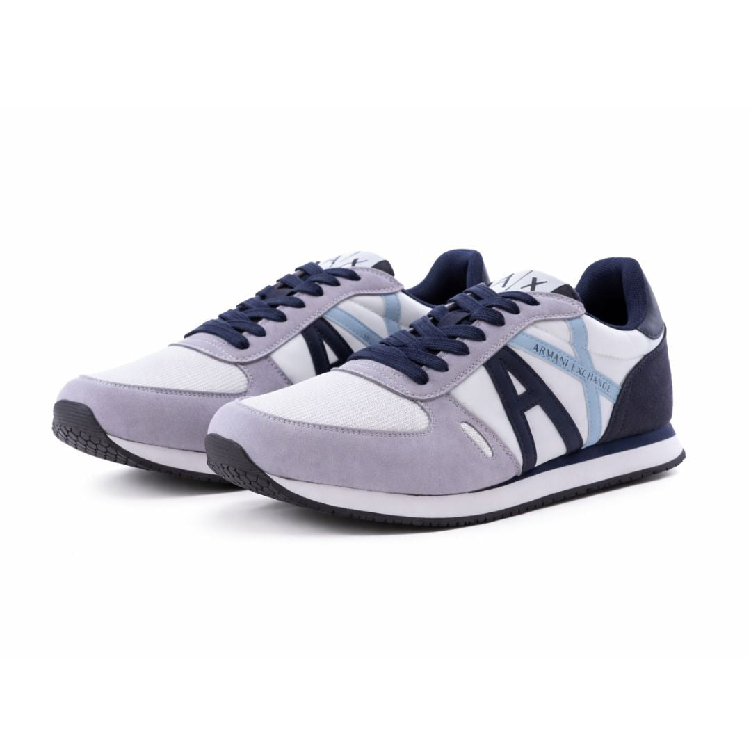 ARMANI EXCHANGE Logo Lace-Up XUX017 Sneakers - WHTSKY