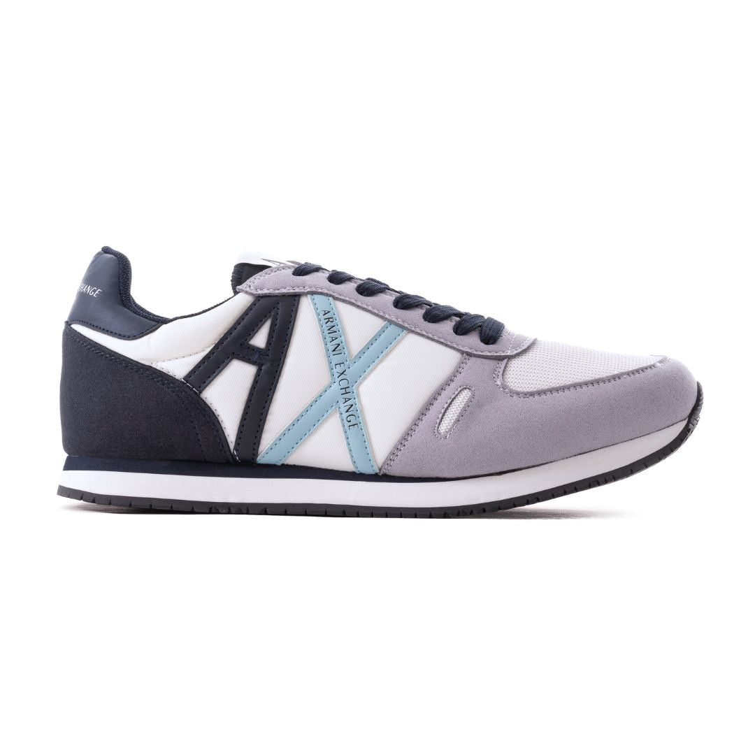 ARMANI EXCHANGE Logo Lace-Up XUX017 Sneakers - WHTSKY - White/ Sky / 41