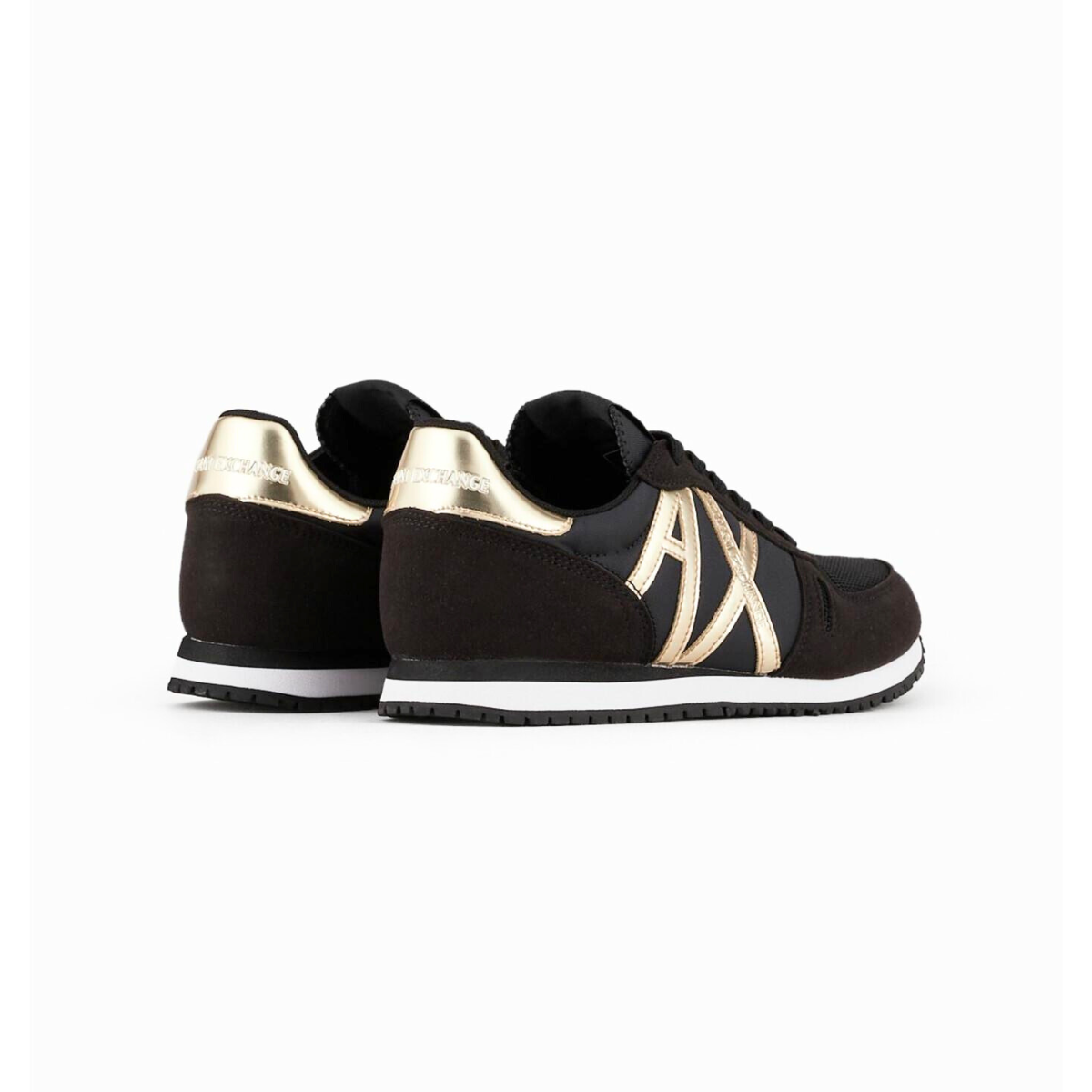 ARMANI EXCHANGE Logo Lace-Up XUX137 Sneakers - BLKGLD