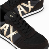 ARMANI EXCHANGE Logo Lace-Up XUX137 Sneakers - BLKGLD