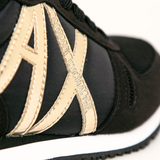 ARMANI EXCHANGE Logo Lace-Up XUX137 Sneakers - BLKGLD