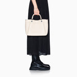 Armani Exchange Medium Top Handle Tote Bag Women - BEG - Beige
