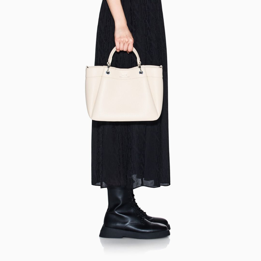 Armani Exchange Medium Top Handle Tote Bag Women - BEG - Beige