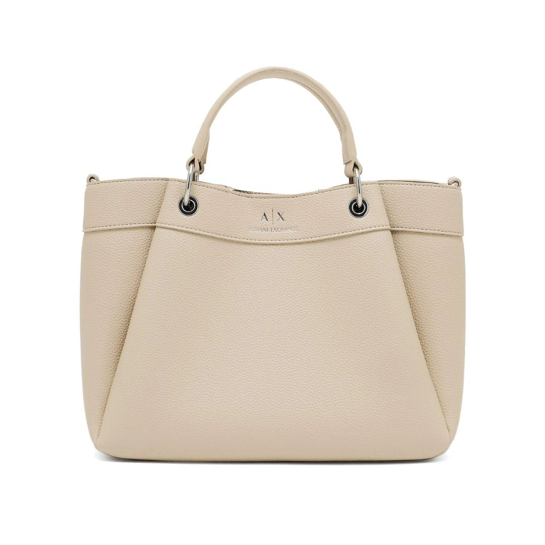 Armani Exchange Medium Top Handle Tote Bag Women - BEG - Beige