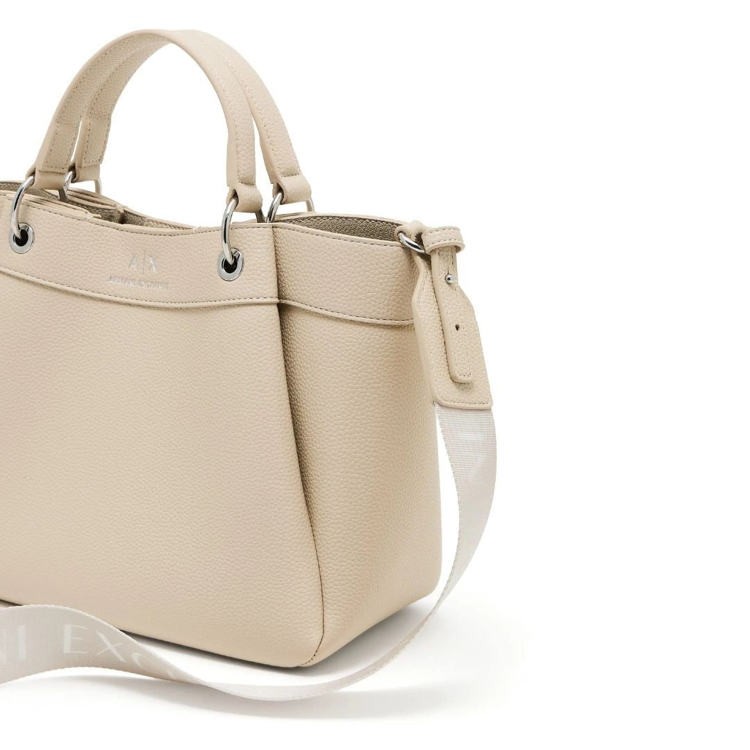 Armani Exchange Medium Top Handle Tote Bag Women - BEG - Beige