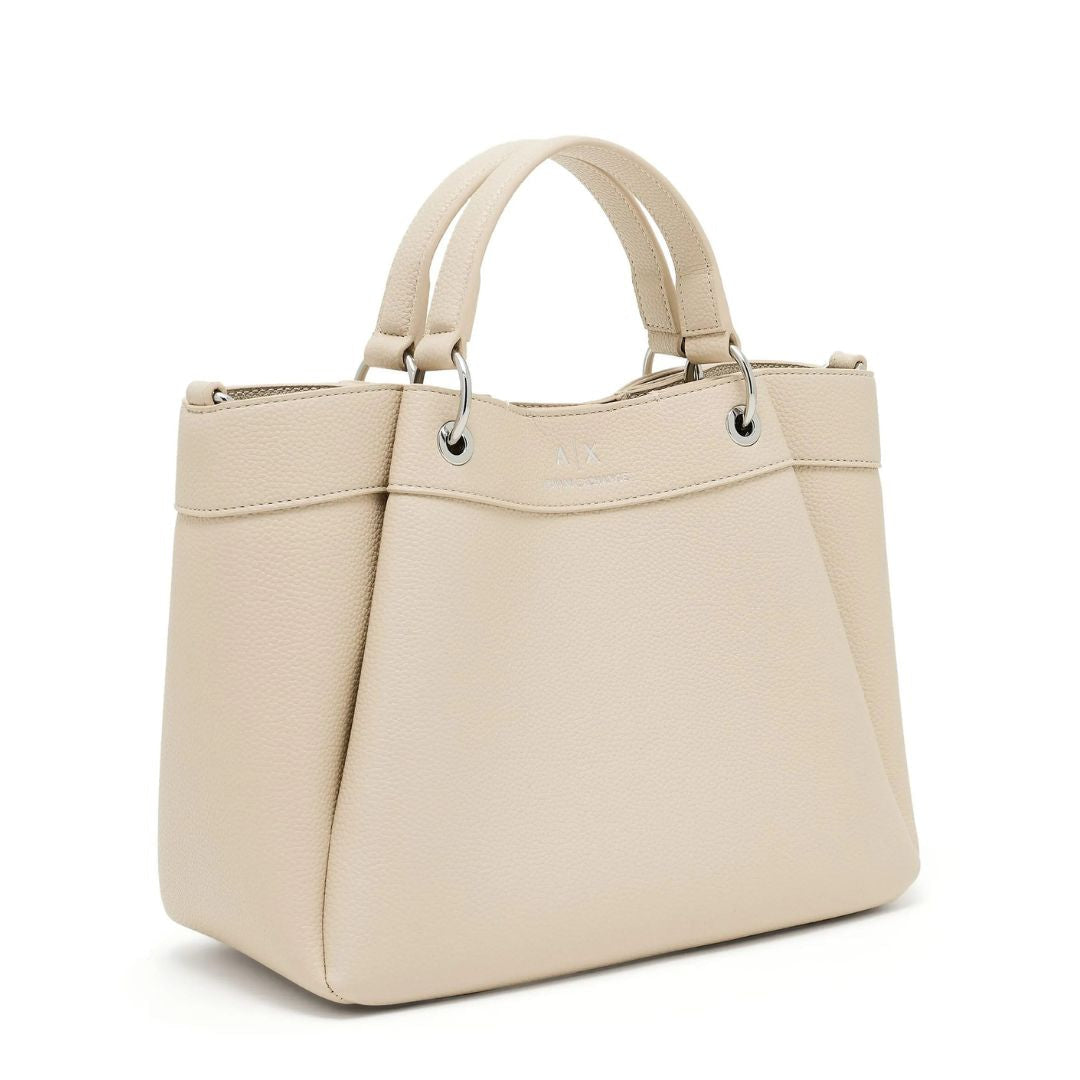Armani Exchange Medium Top Handle Tote Bag Women - BEG - Beige