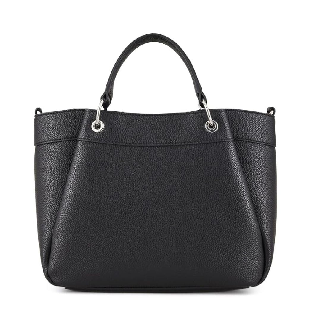 Armani Exchange Medium Top Handle Tote Bag Women - BLK - Black