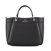 Armani Exchange Medium Top Handle Tote Bag Women - BLK - Black