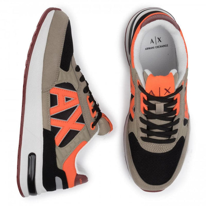 ARMANI EXCHANGE Multicolor Lace-Up XUX052 Sneakers - OLV - Shoes