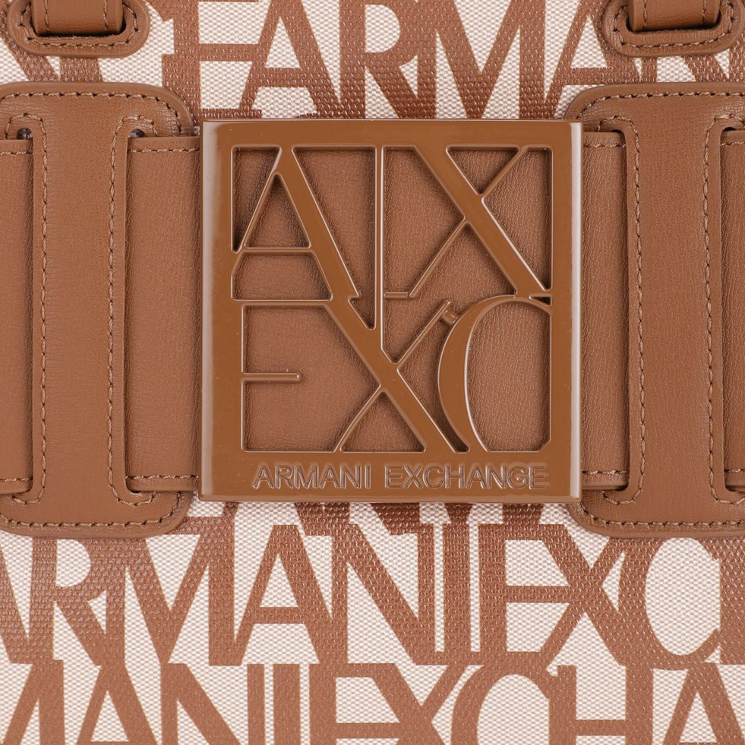 ARMANI EXCHANGE Natural Fabric Shopper Bag - BRN - Brown