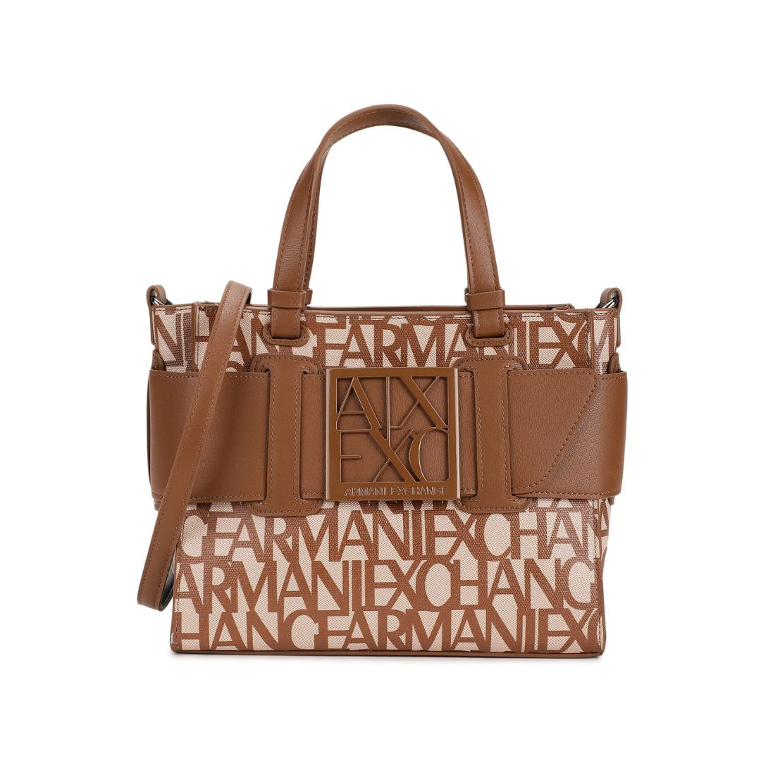 ARMANI EXCHANGE Natural Fabric Shopper Bag - BRN - Brown