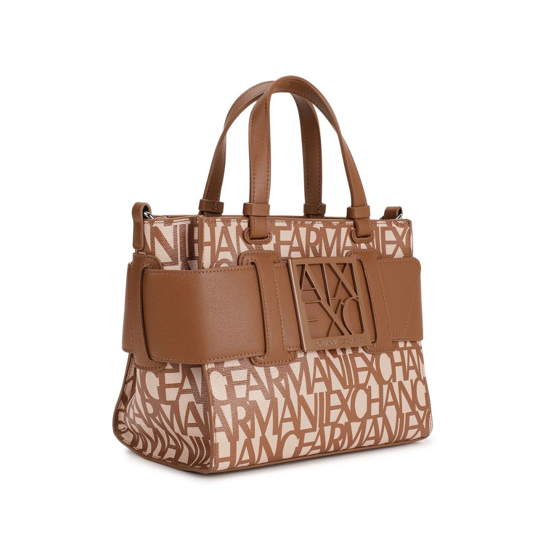 ARMANI EXCHANGE Natural Fabric Shopper Bag - BRN - Brown