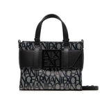 ARMANI EXCHANGE Natural Fabric Shopper Bag - GRYBLK - Gray-Black