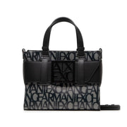 ARMANI EXCHANGE Natural Fabric Shopper Bag - GRYBLK - Gray-Black