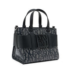 ARMANI EXCHANGE Natural Fabric Shopper Bag - GRYBLK - Gray-Black