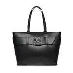 ARMANI EXCHANGE Natural Fabric Tote Bag - BLK - Black