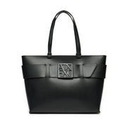ARMANI EXCHANGE Natural Fabric Tote Bag - BLK - Black