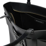 ARMANI EXCHANGE Natural Fabric Tote Bag - BLK - Black