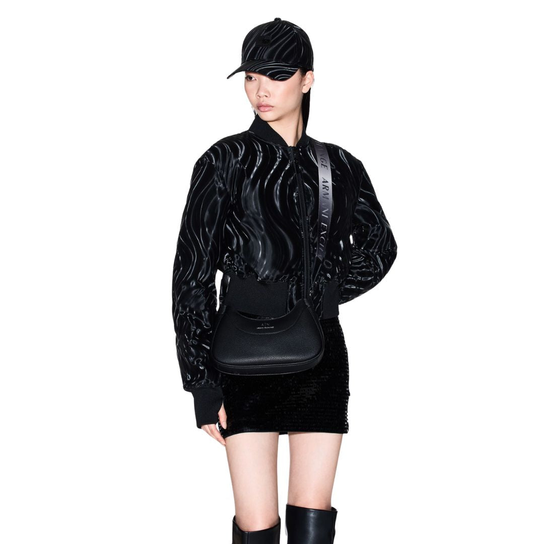 Armani Exchange Oval Crossbody Bag BLK Black