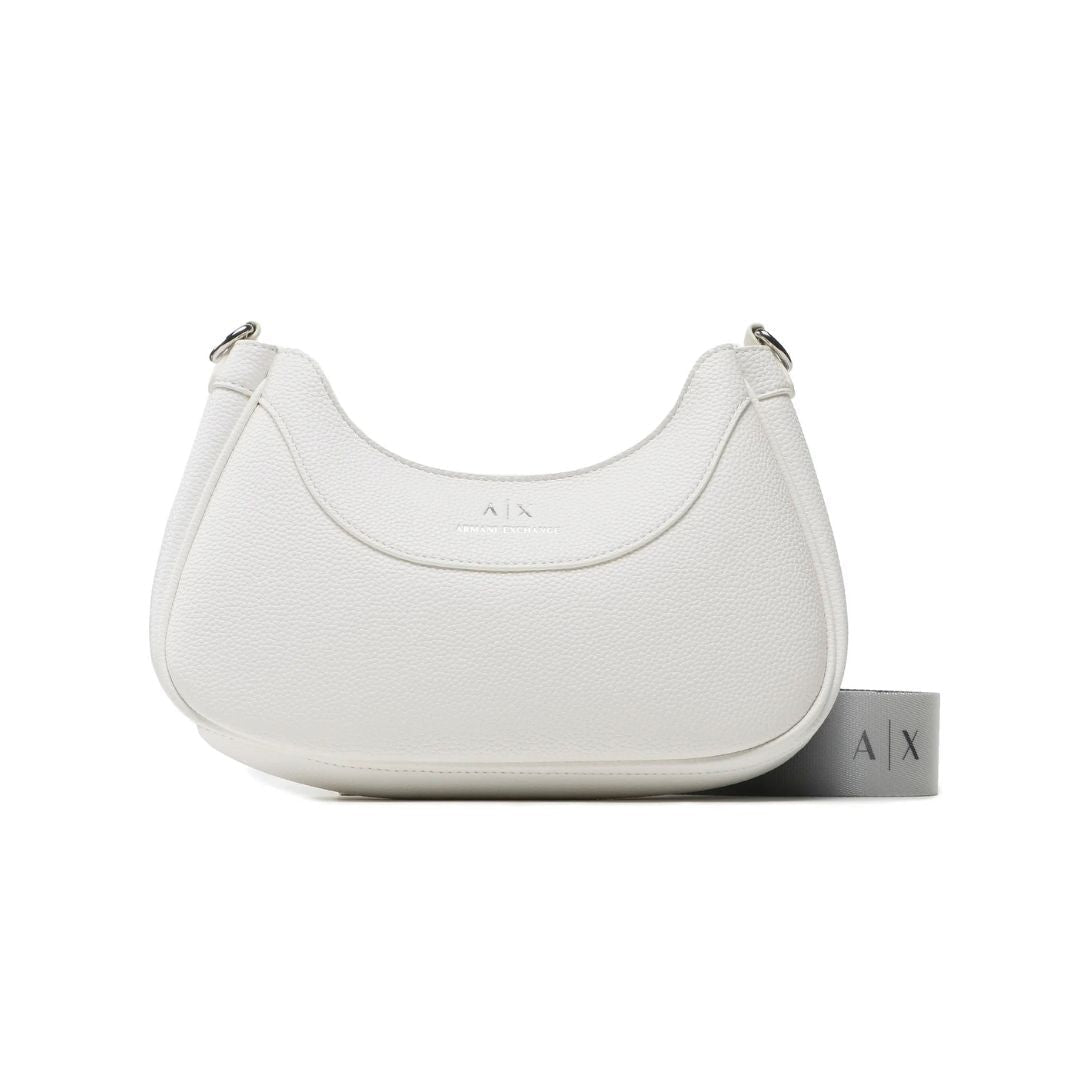 Armani Exchange Oval Crossbody Bag WHT White