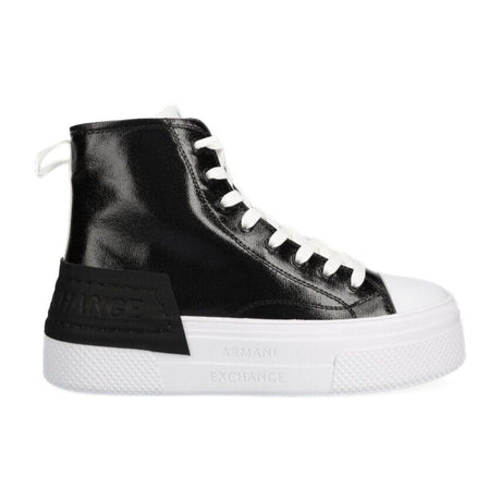 ARMANI EXCHANGE Platform Logo Sneakers Women XDZ030-BLK - Black / 37